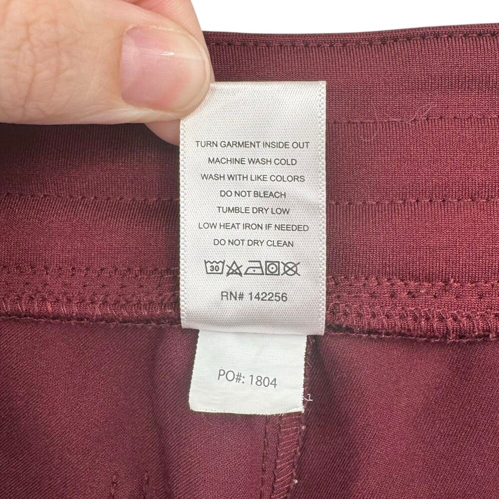 Figs TALL Women's Zamora Burgundy Maroon Mid Rise Jogger Scrub Pants - Picture 10 of 10